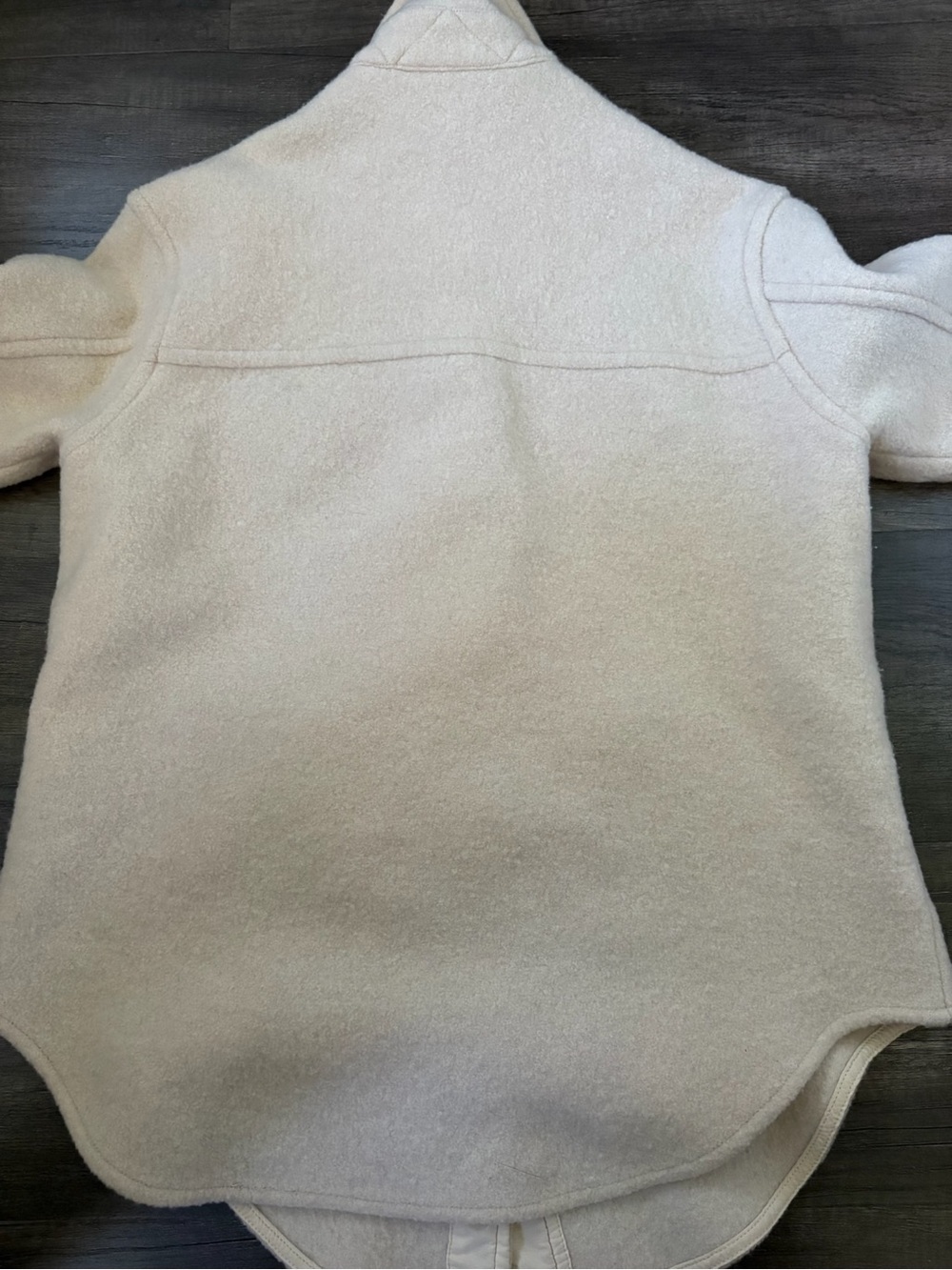 Aritzia Wilfred Free The Ganna Shirt Jacket Merino Wool Heather Bone Cream - Picture 6 of 9